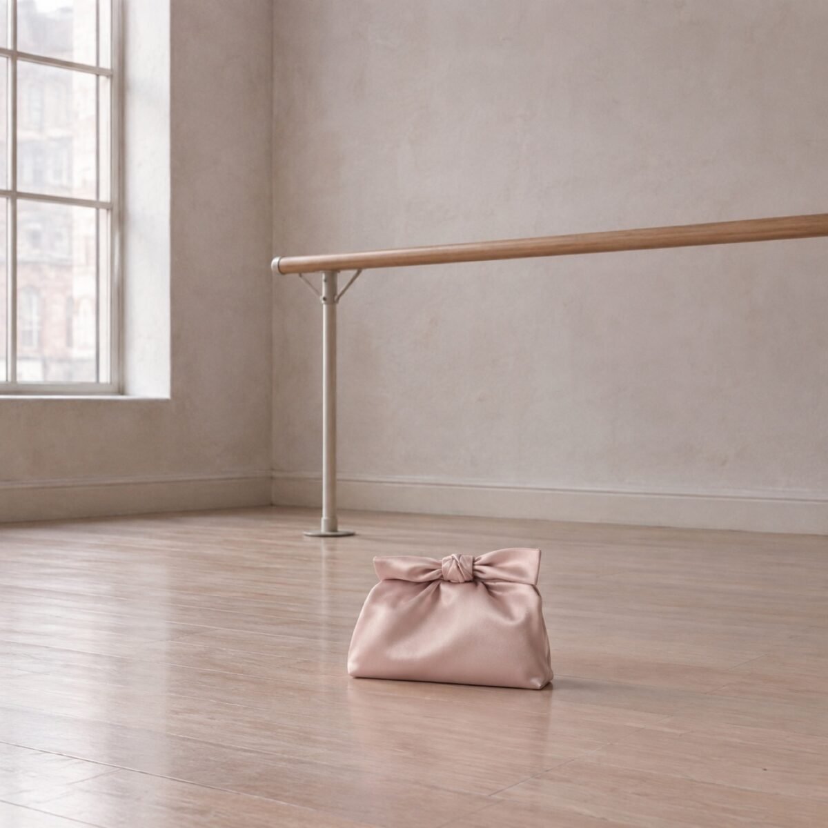 Muguet Satin Bow Clutch