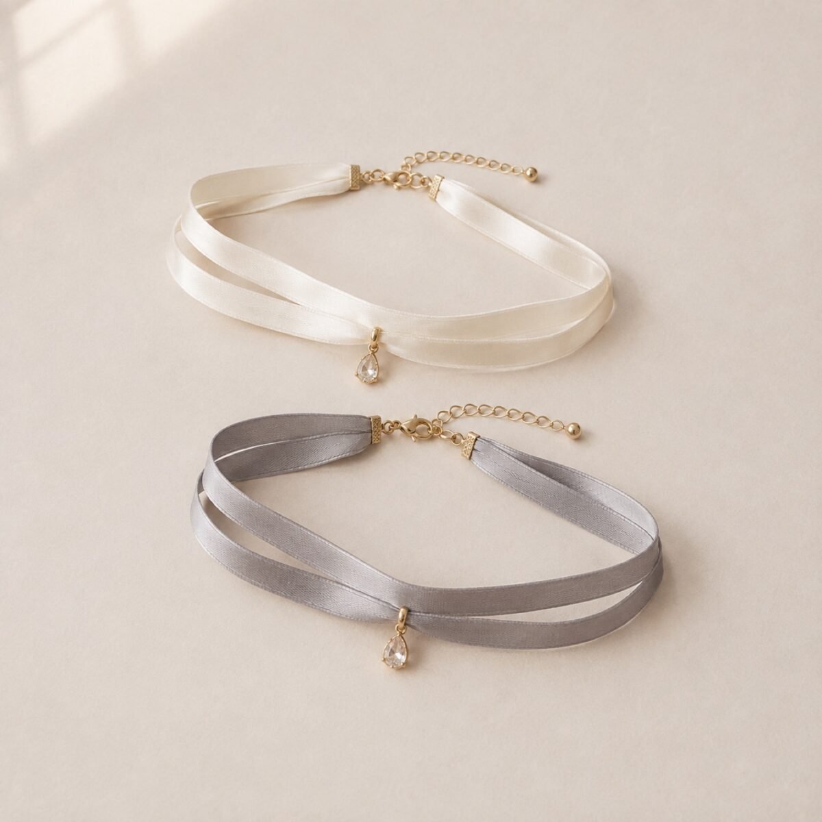 Faveur Double-Ribbon Choker