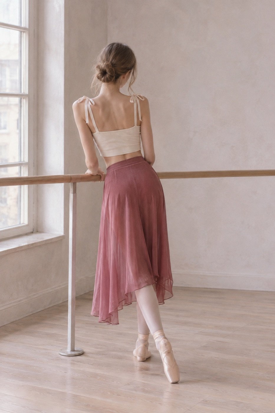 Noelle Square-Neck Ribbon Tie Top