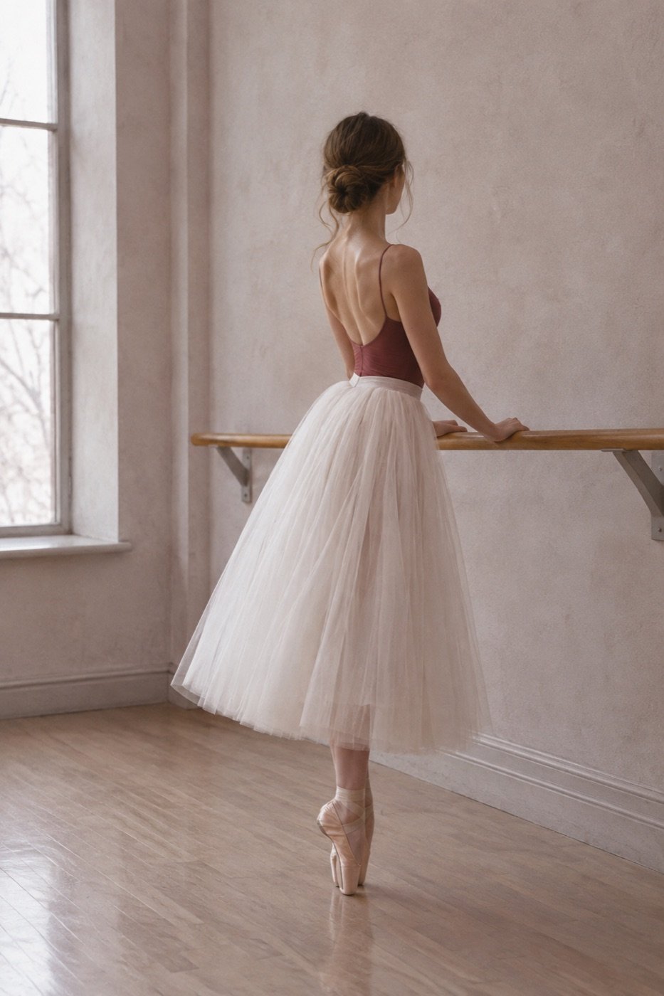 Sylphe Five-Layer Tulle Midi Skirt